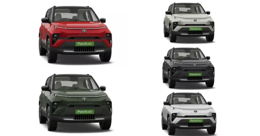 tata punch ev Colours