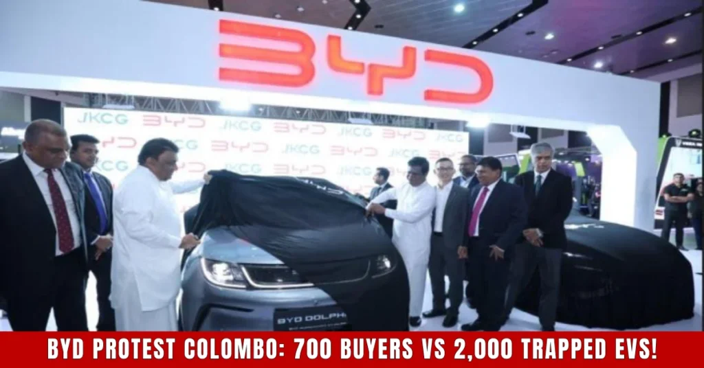 BYD EV Protest Colombo