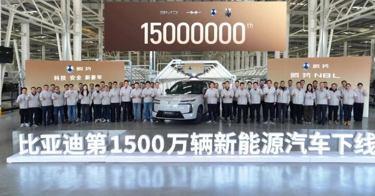 China's BYD Hits 15 Million EV Production